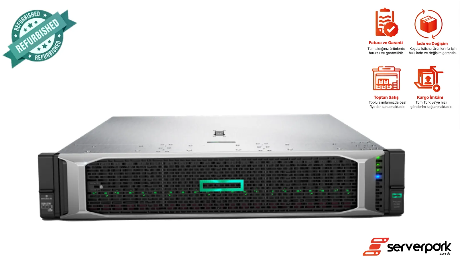 HP DL 380 GEN10 / 2 x PLATINUM 8180 (112 Core) / 1 TB DDR4 / Universal Raf Kızak