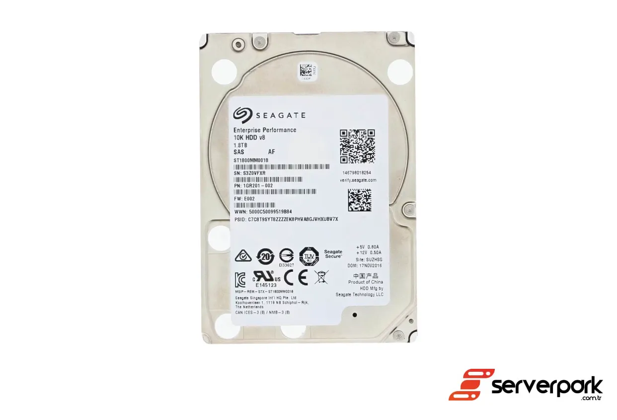 Seagate Enterprise 10K.8 1.8TB 2.5' SAS HDD - PN: ST1800MM0018