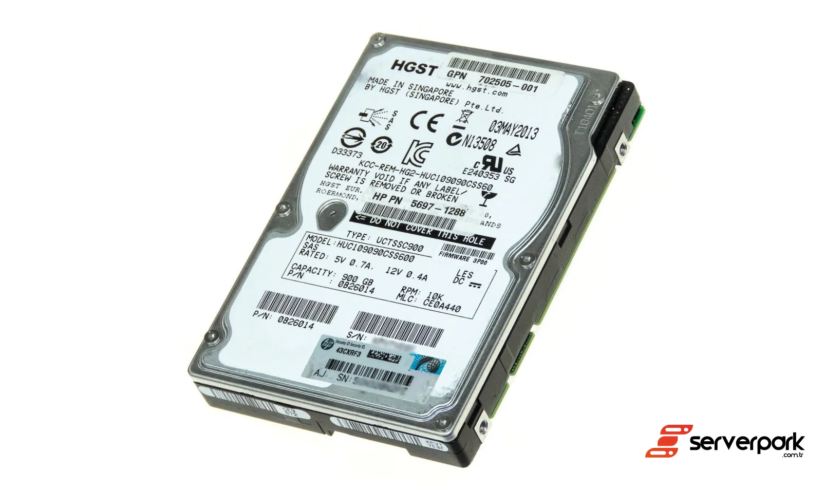 HP 900GB  2.5' 10K SAS   / HDD - 702505-001