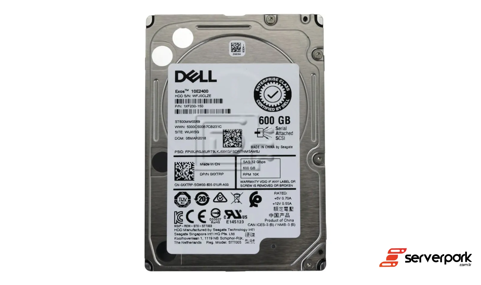 DELL 600GB 6G 15K SAS Hard Disk - PN: 0XXTRAP