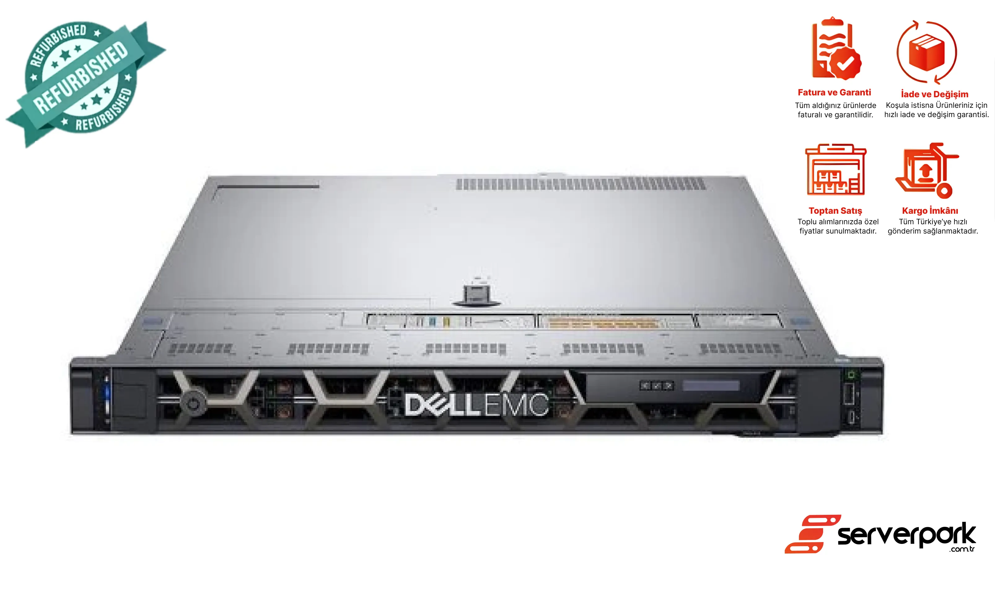 DELL R640 - 10SFF | 2 x GOLD 6230R (104 Core) / 1 TB DDR4 / Universal Raf Kızak