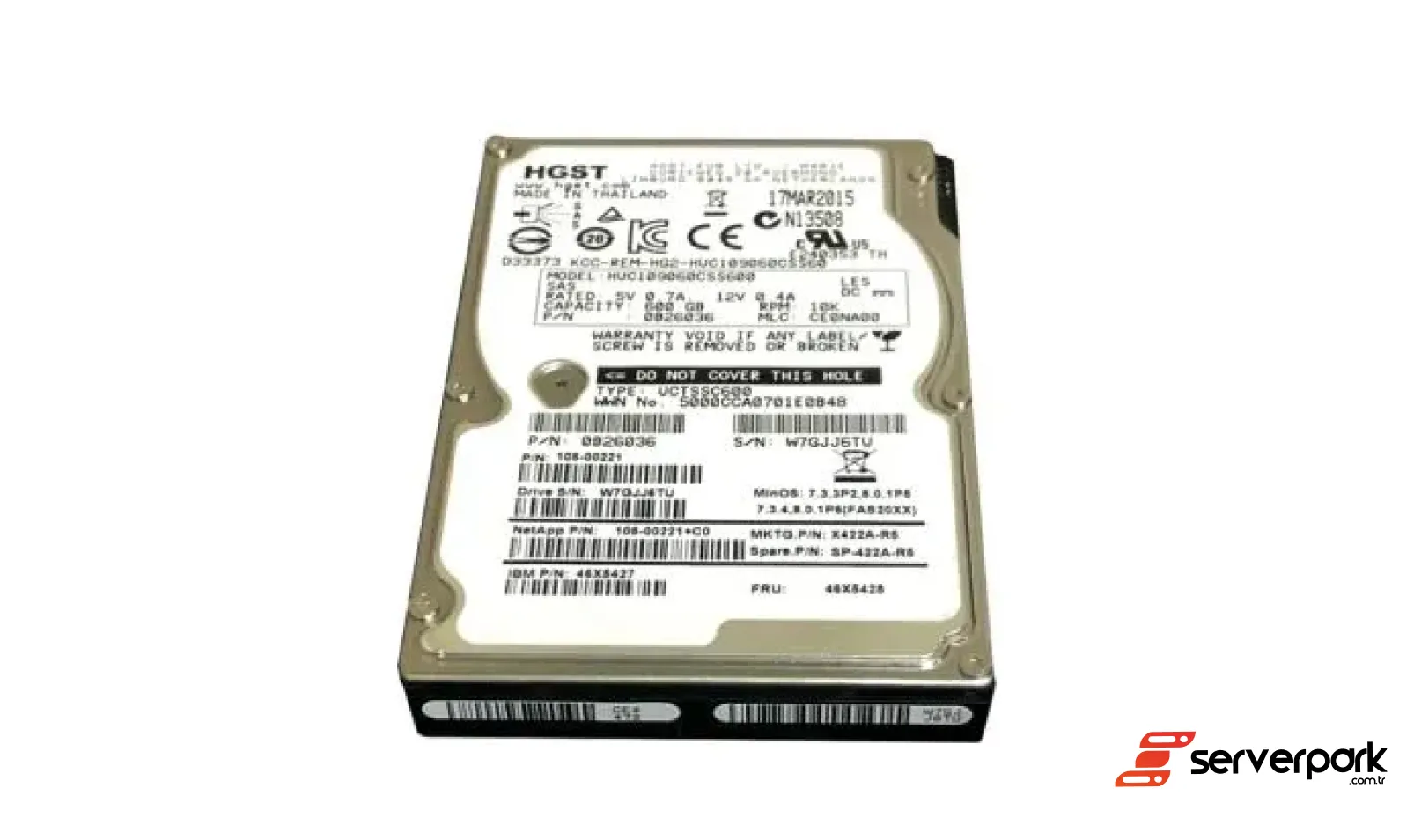 IBM 600GB 2.5' 10K SAS HDD - PN: 46X5427 / 46X5428