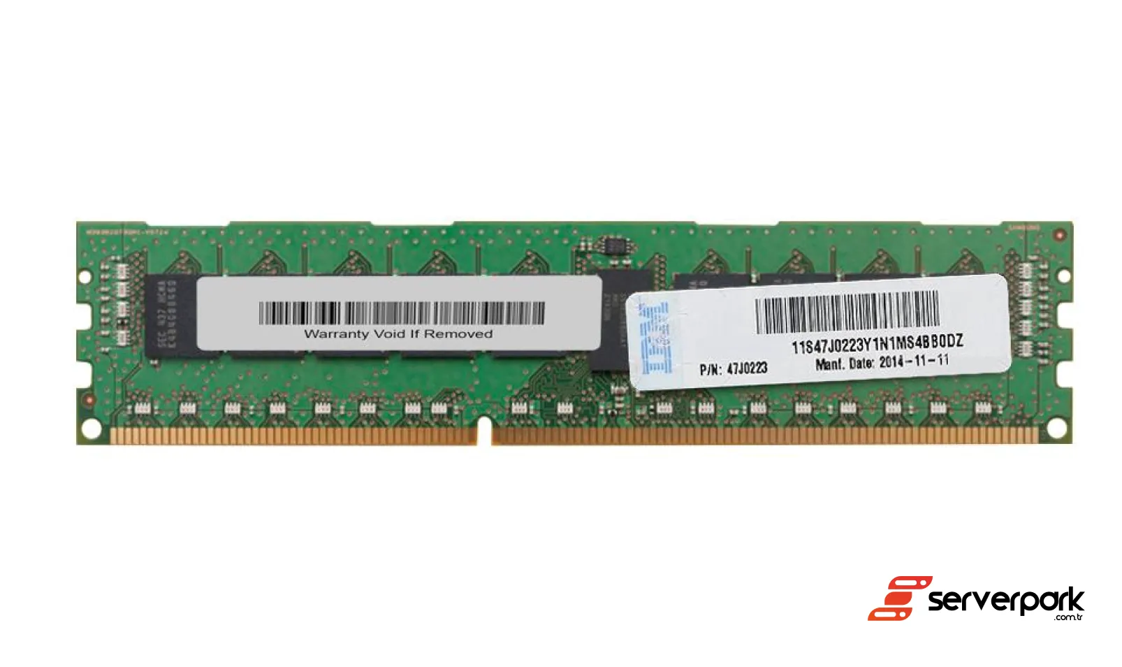 IBM 8GB 2Rx8 PC3-14900R R-DIMM DDR3 REG ECC PN: 47J0223 