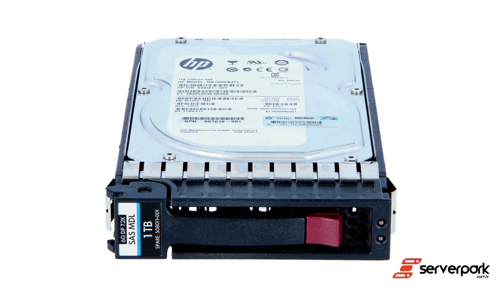 HP 1TB 3.5' 7.2K SAS HDD - PN: 508011-001 / 507614-B21