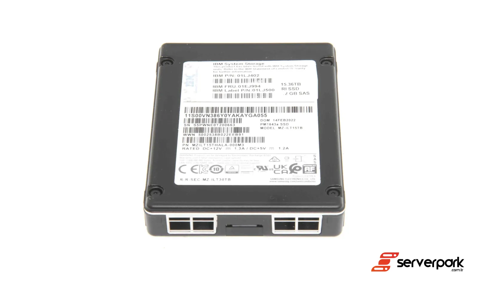 IBM 15.36TB 2.5' SAS SSD - PN: 01LJ402