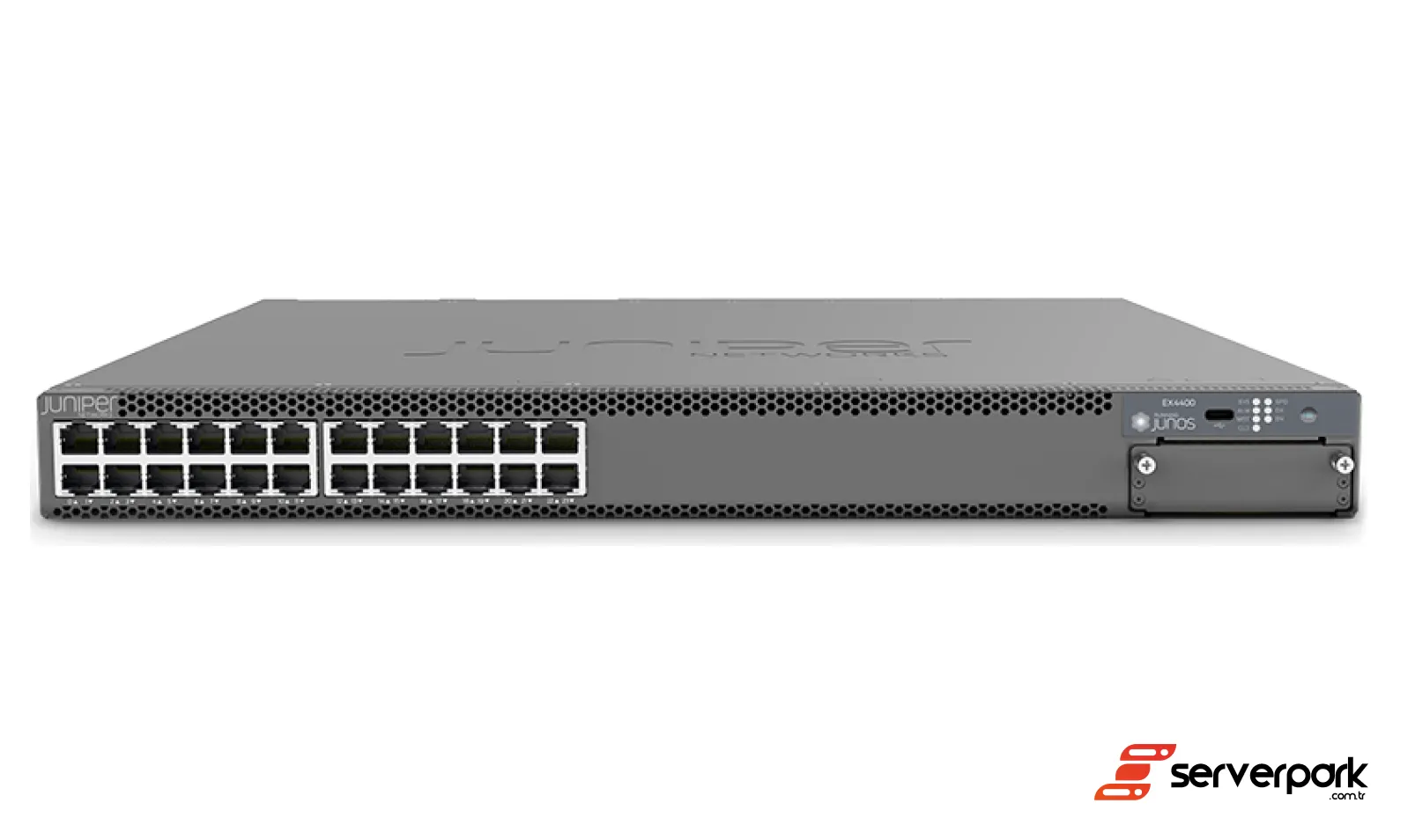 Juniper EX4400-24T-AFI-AFO 24x 1Gb RJ-45, 2x 100Gb QSFP28 PN:EX4400-24T