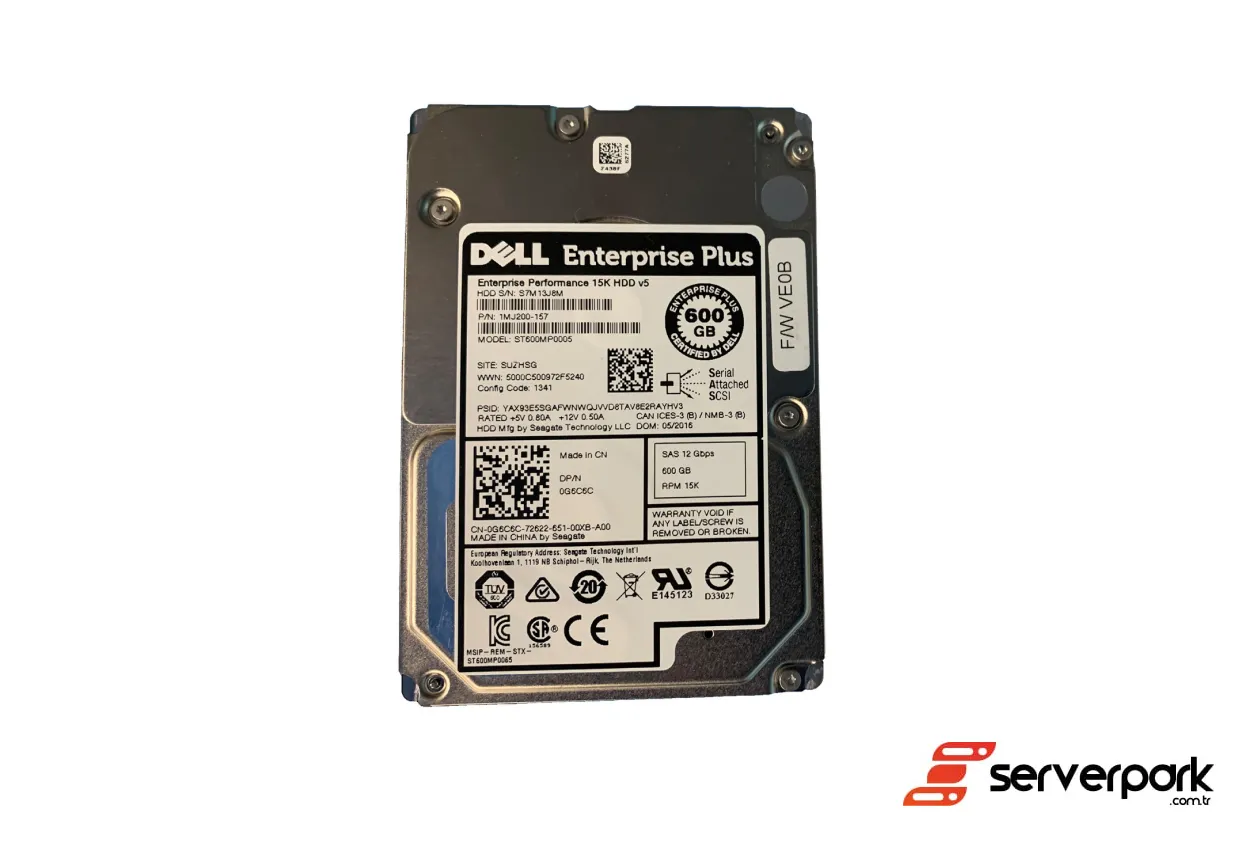 DELL 600GB 2.5' SAS Hard Disk - PN: 0G6C6C / G6C6C