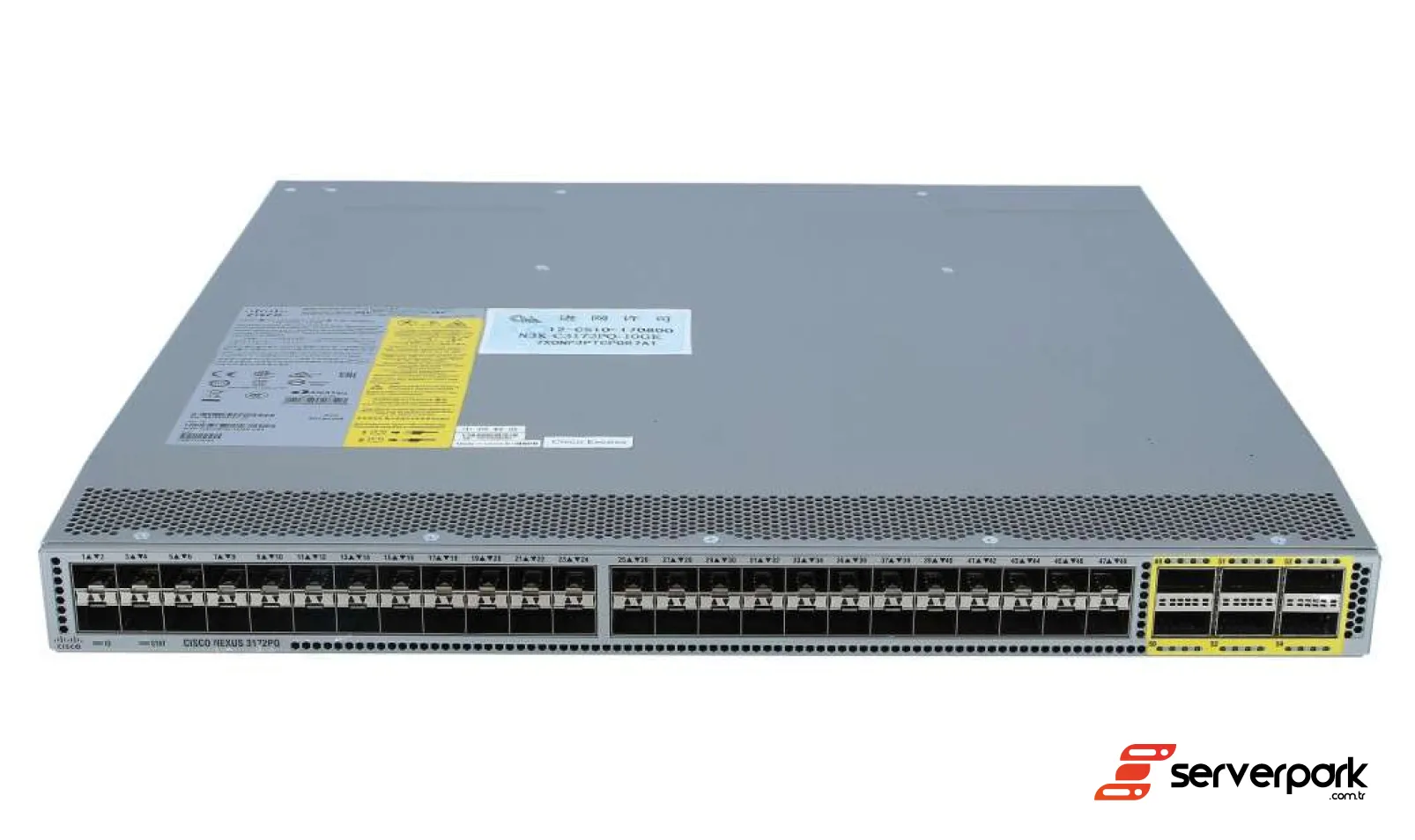 Cisco Nexus 3172 N3K-C3172PQ-10GE 48x 10Gb SFP+, 6x 40Gb QSFP - PN: N3K-C3172PQ-10GE