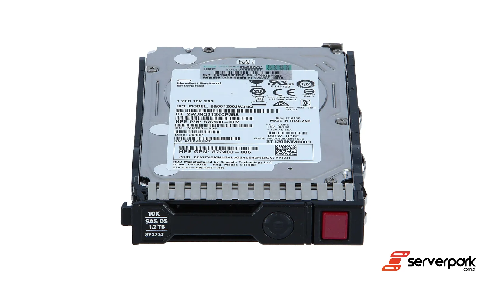 DELL EMC 12TB 3.5' SATA Hard Disk - PN: 0753F0 / 753F0
