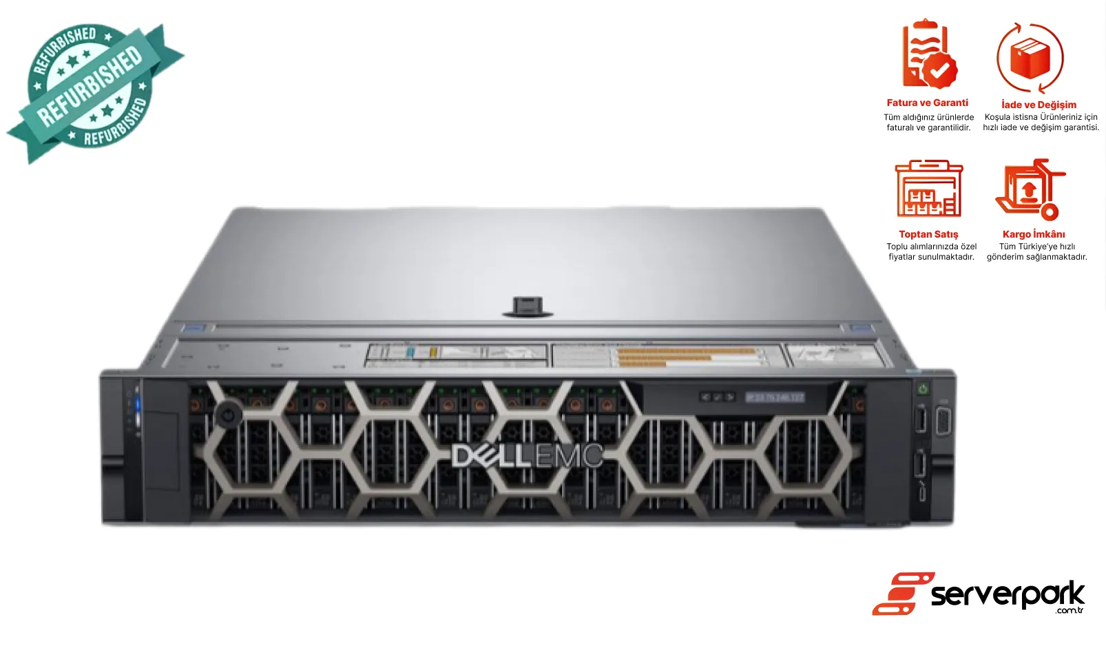﻿DELL VXRAIL 570F - R740XD -24SFF / 2 x GOLD 6152 / 512GB DDR4 / 2 x 750 PS / Universal Raf Kızak
