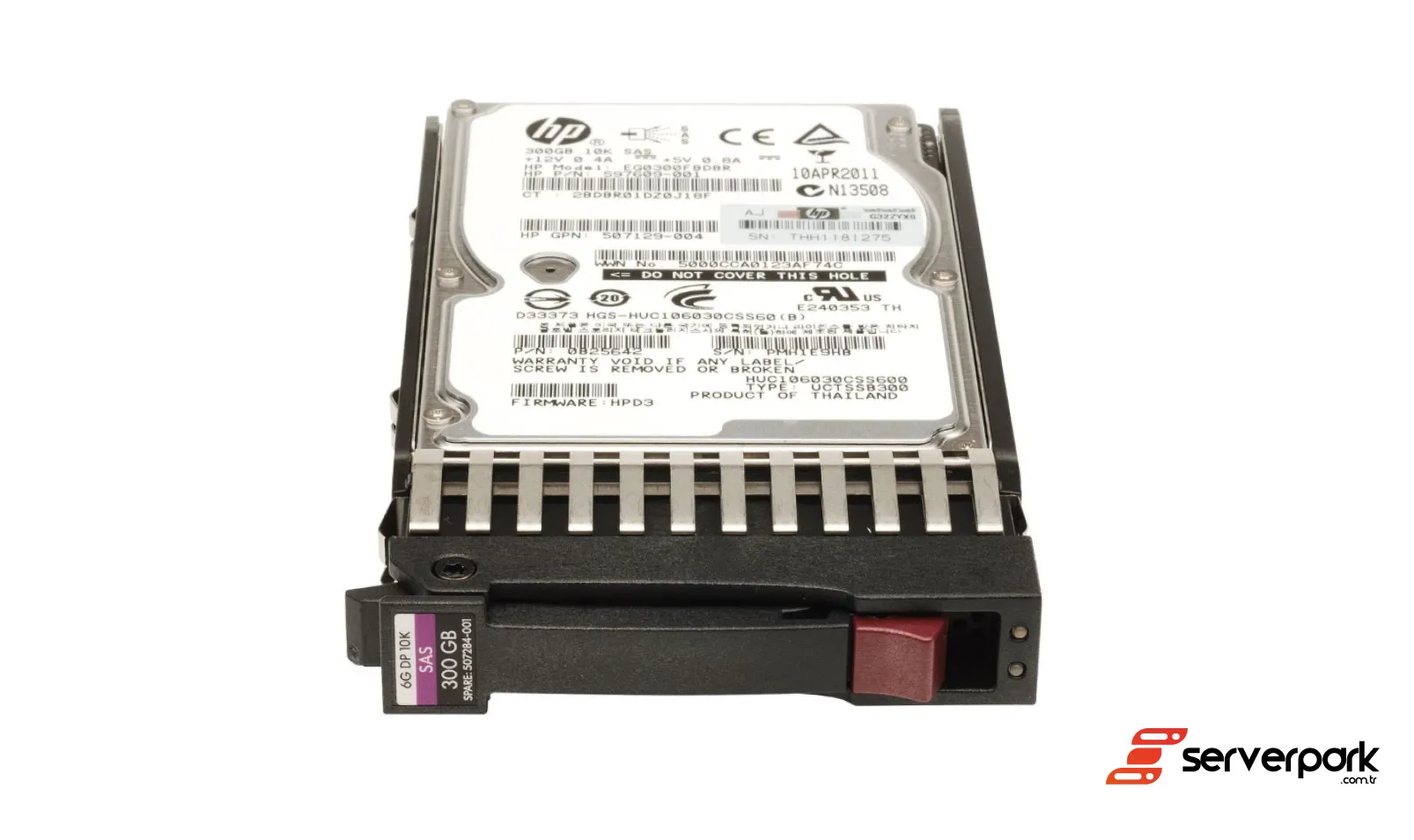 HP 300GB 2.5' 10K SAS HDD - PN: 507284-001 / 507127-B21
