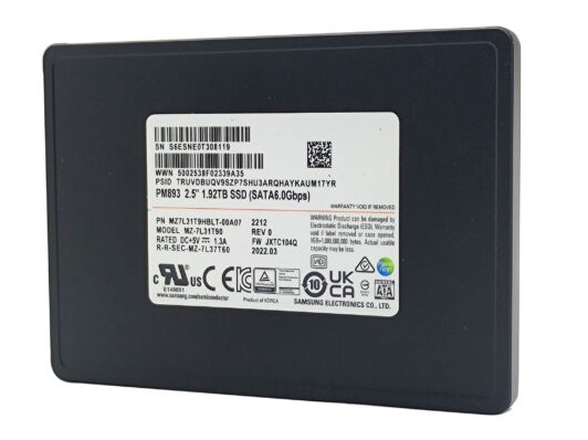 SAMSUNG PM893 2.5 1.92TB SSD - PN : MZ-7L31T90